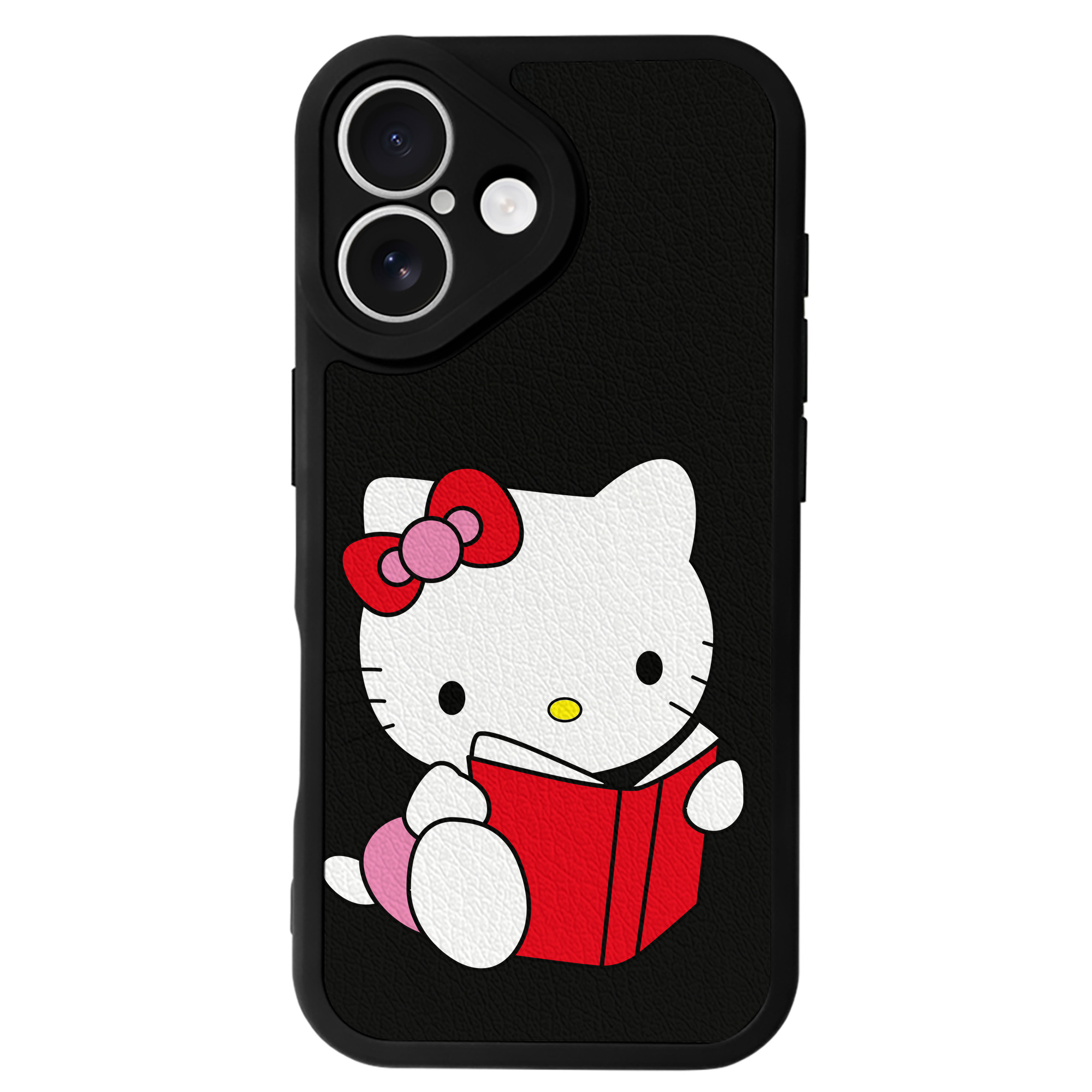 （画像用） Hello Kitty ハローキティ 【iPhone 16シリーズ対応】シリコンスマホケース（レザー調） 材質：シリコン